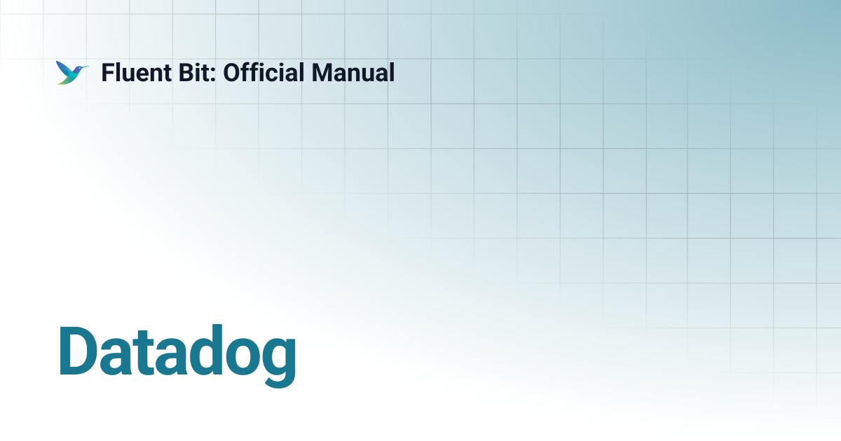 Datadog fluent bit official manual